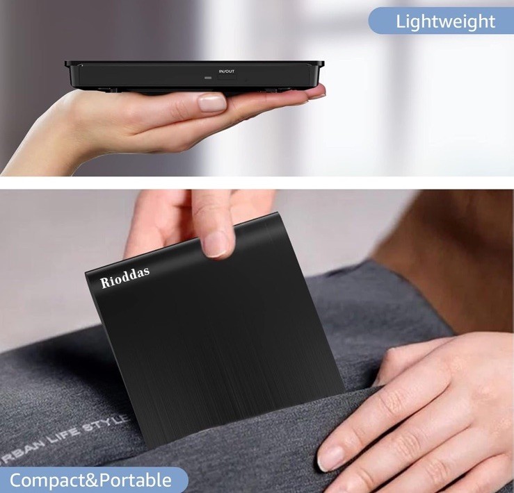 Disk Duplicator External DVD Drive USB 3.0 Type C Portable CD