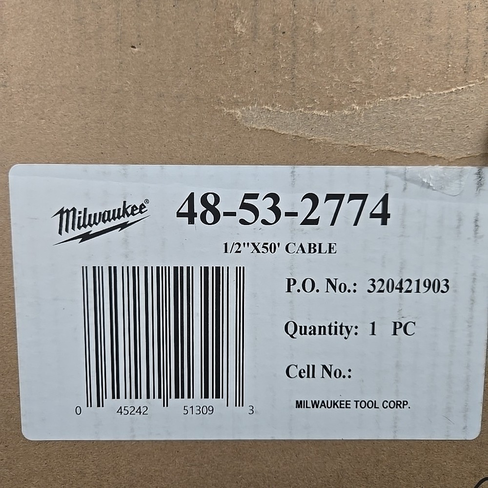 Milwaukee Tool 48-53-2774 1/2" X 50' Inner Core Coupling Cable