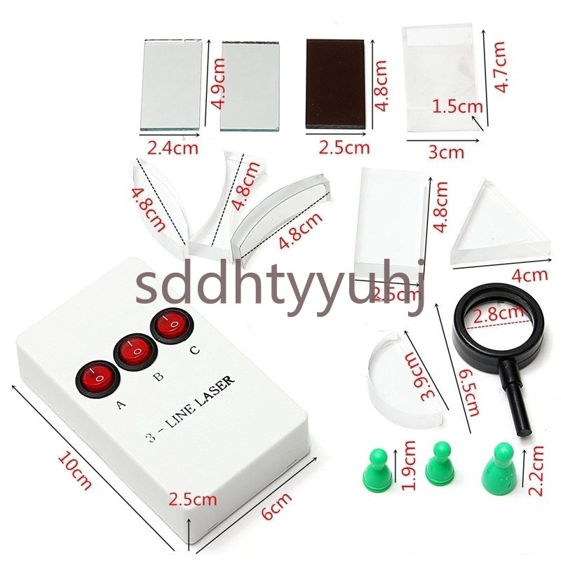 Triangular Prism Convex Lens Optics Set Physical Science Optical Experiment Box