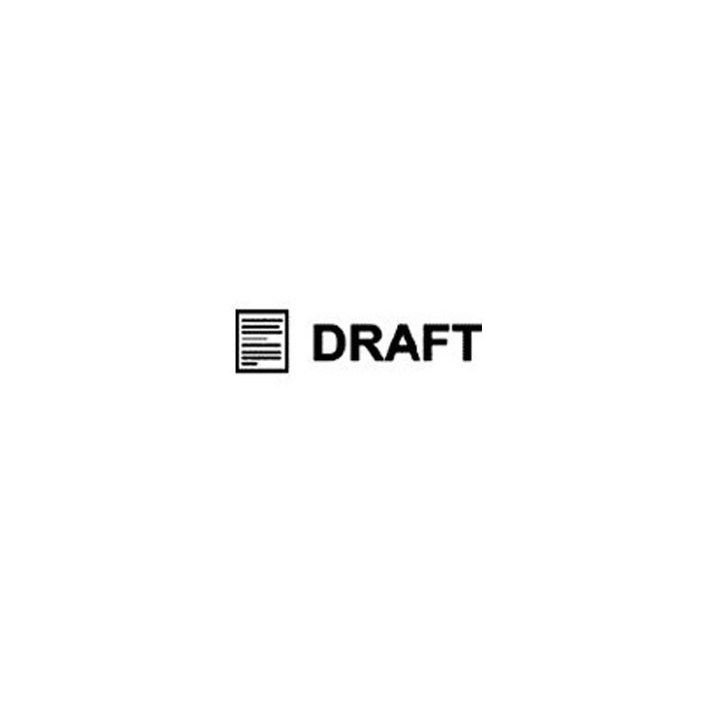 DRAFT With Letter Self-Inking Stamp -Black