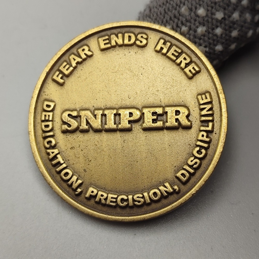 Fear Ends Here Dedication Precision Discipline Challenge Coin