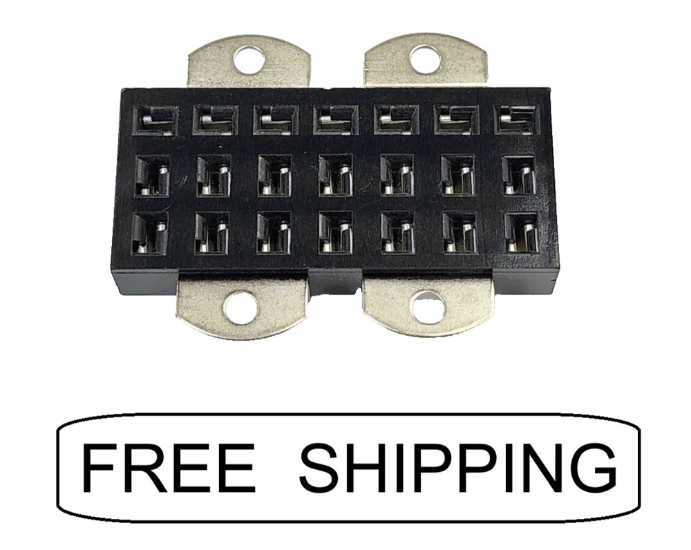 Beau S-3321-AB - 21 Pin Socket Connector - Panel Mount - Angle Bracket *NOS*
