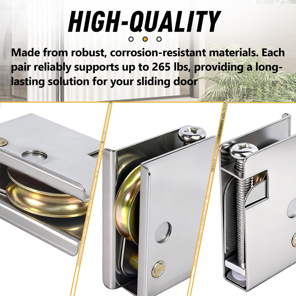 0C5Y00P0 Sliding Patio Door Rollers (2-Pack) | Compatible with Silver