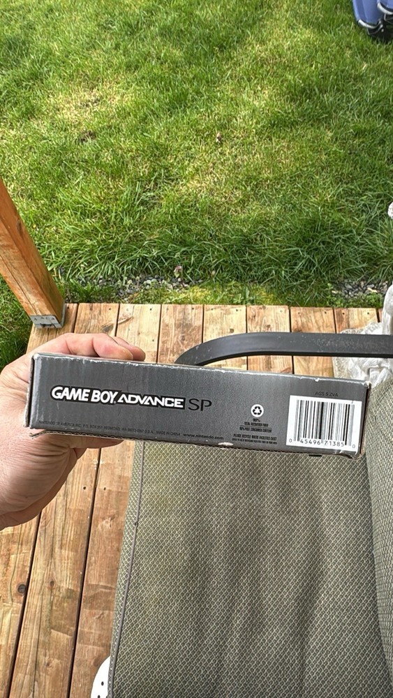 Nintendo Game Boy Advance SP Console Platinum Silver EMPTY BOX ONLY + INSERTS