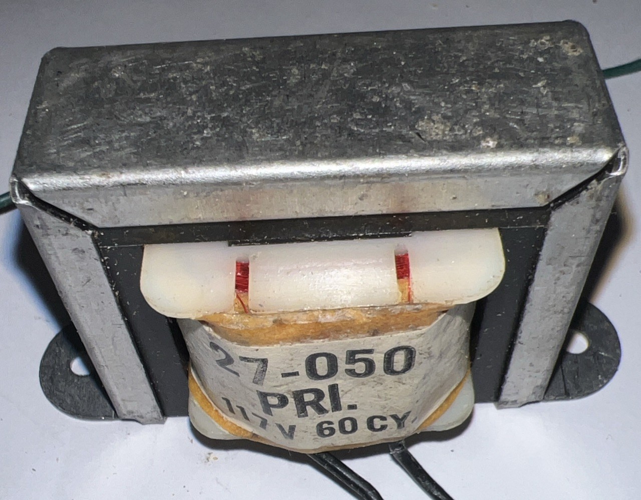 Filament Transformer 117vac Primary 6.3vac 1.2 Amps New old stock Model 27-050