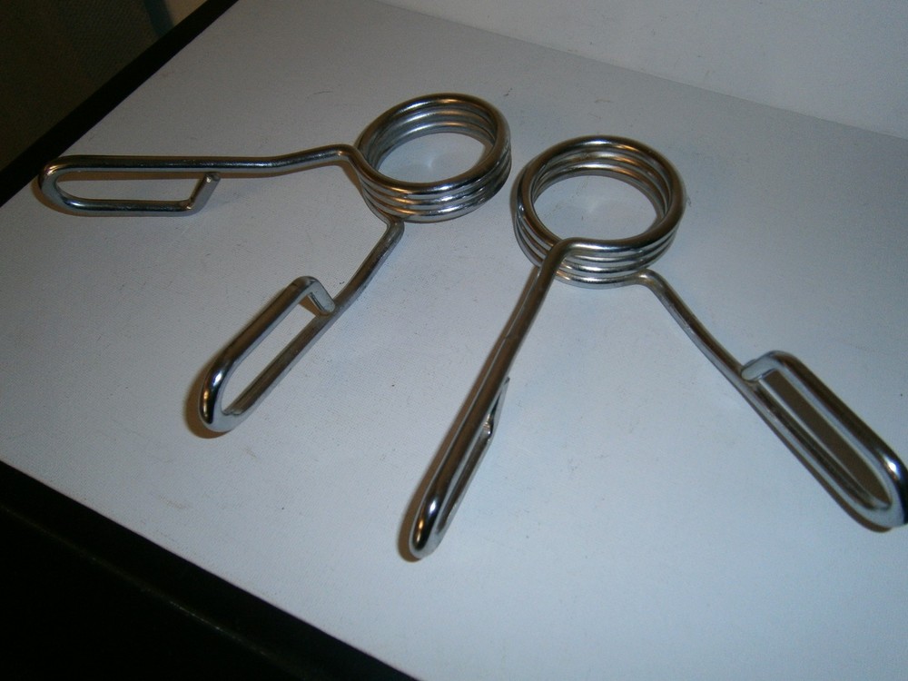 Chrome Olympic Weight Bar Spring Clamps 2"