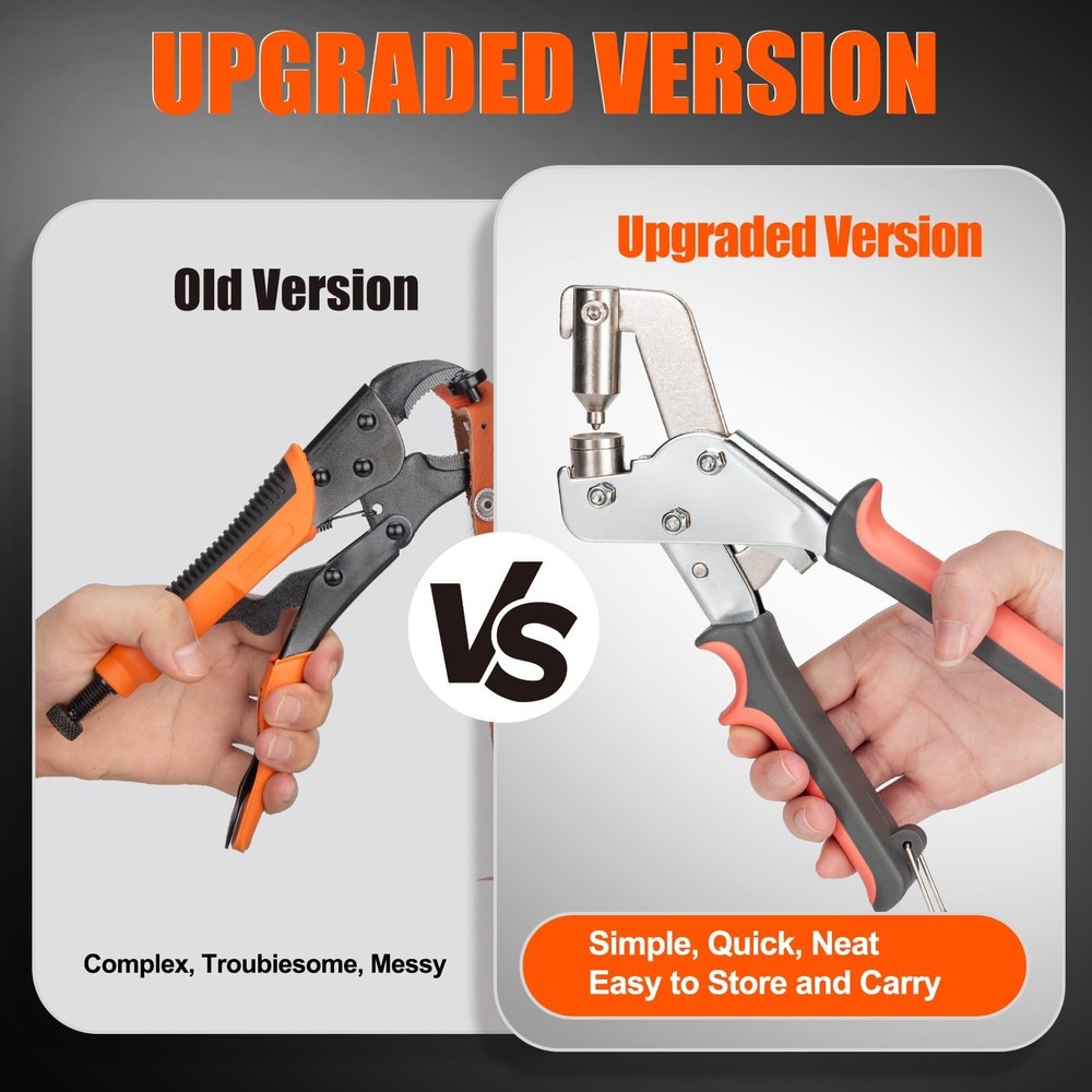 Heavy Duty Snap Fastener Tool with Case, Button Snap Replacement Kit Snap Too...
