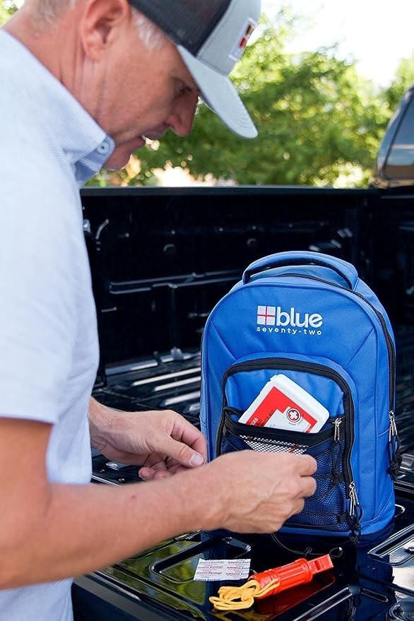 Blue Coolers Blue Seventy-Two 72 Hour Emergency Backpack Survival Kit