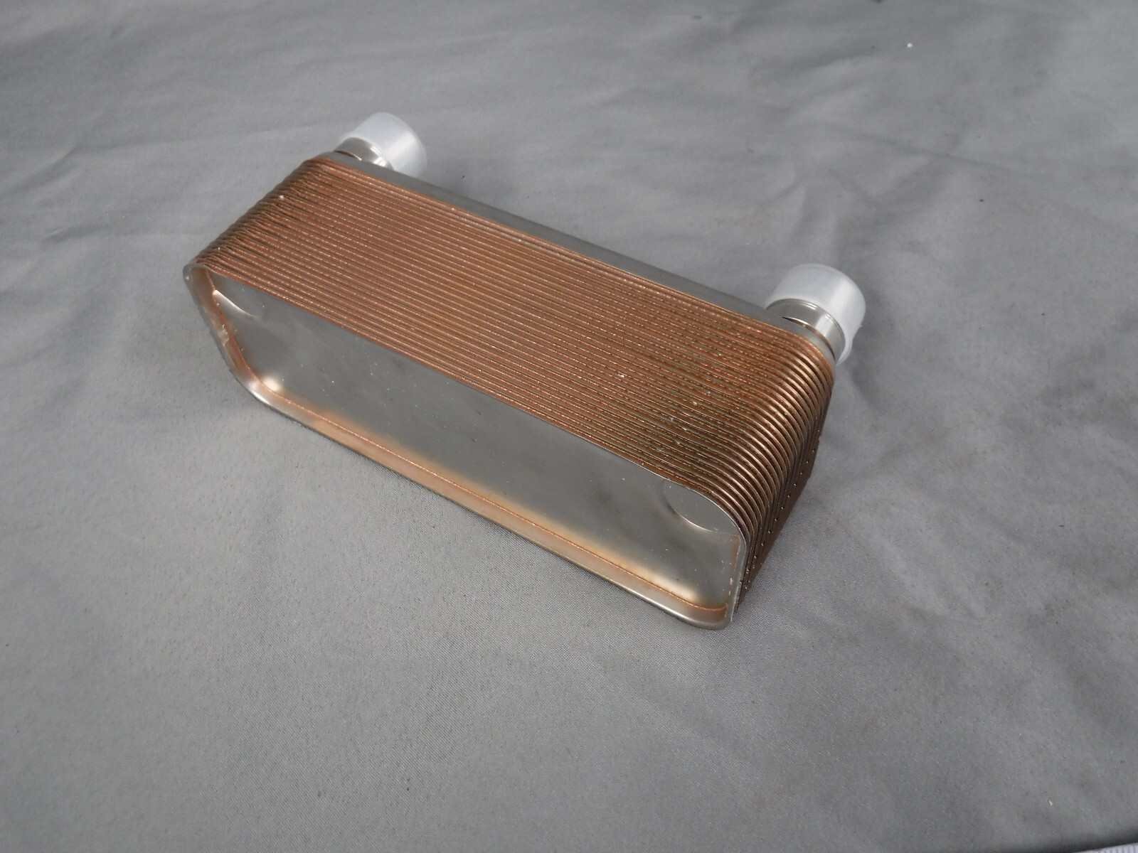 BAODE Brazed Plate Heat Exchanger Plate Chiller Homebrewing Wort 3"x8" 3/4" MPT