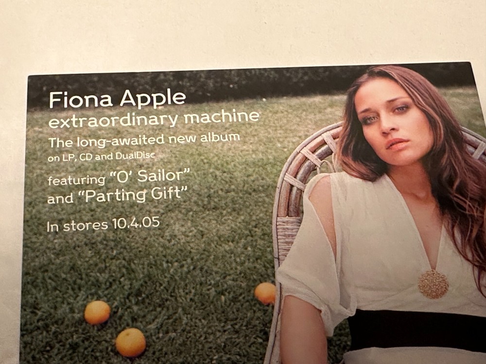 FIONA APPLE 2005 Extraordinary Machine lot of 2 US album Promo postcards square