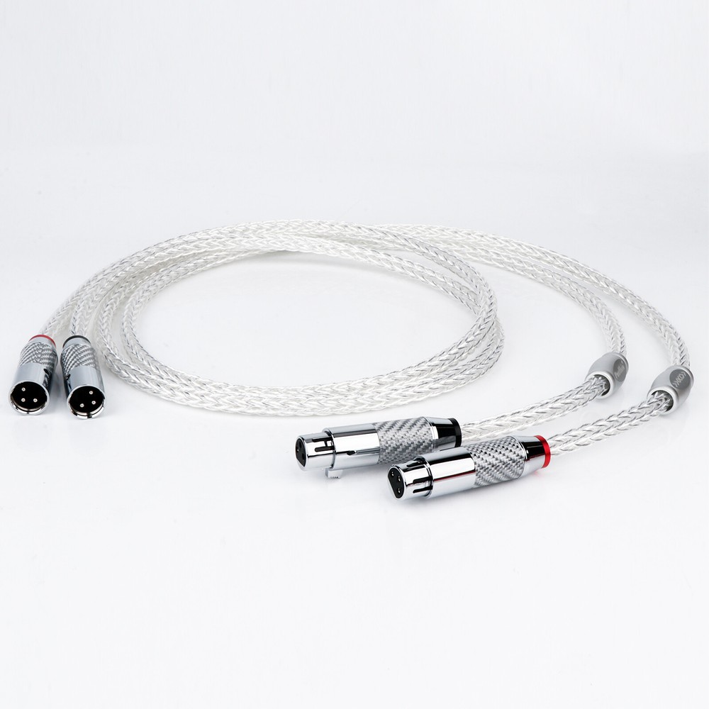 Pair OCC Silver Plated Interconnect Audio Cable HI-FI Balanced XLR Cable