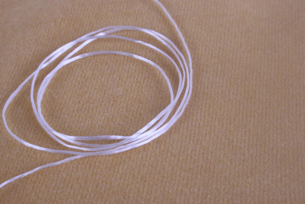 KONMAY 0.8mm White Spandex Elastic String with Flat 90 Yards,