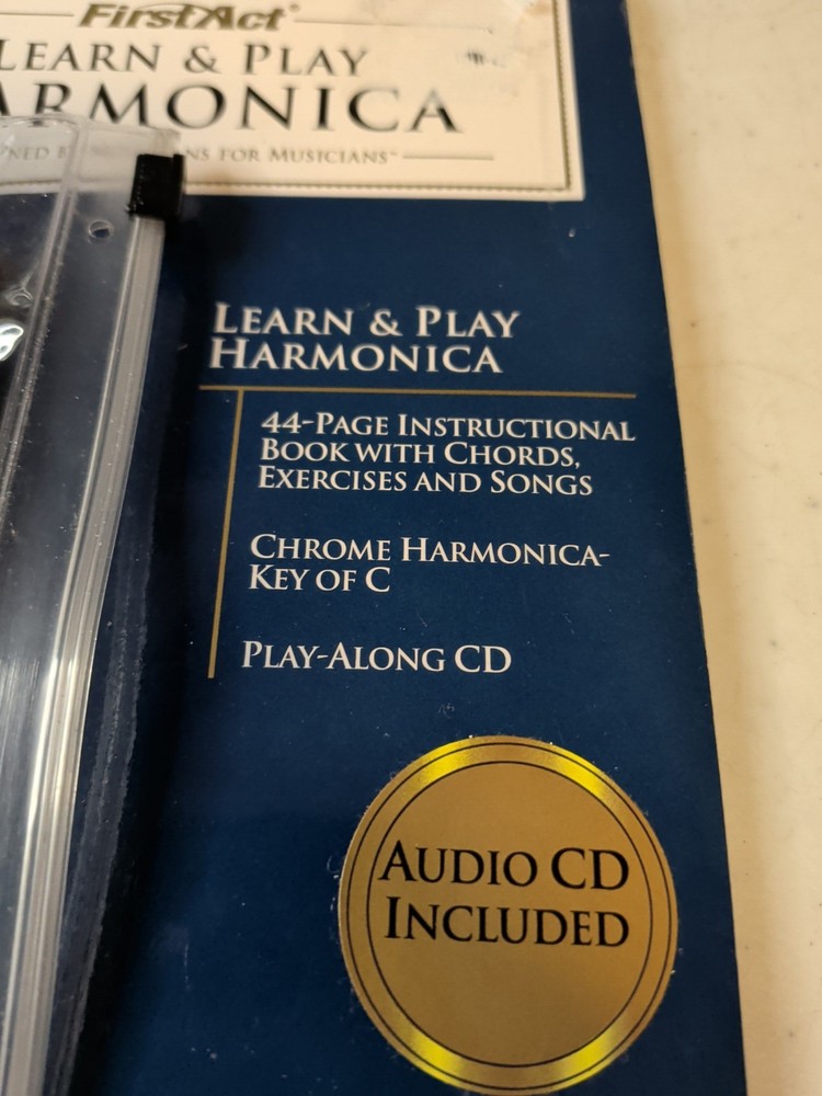 1999 First Act Learn & Play Harmonica w/ Instruction Book NEW Missing CD