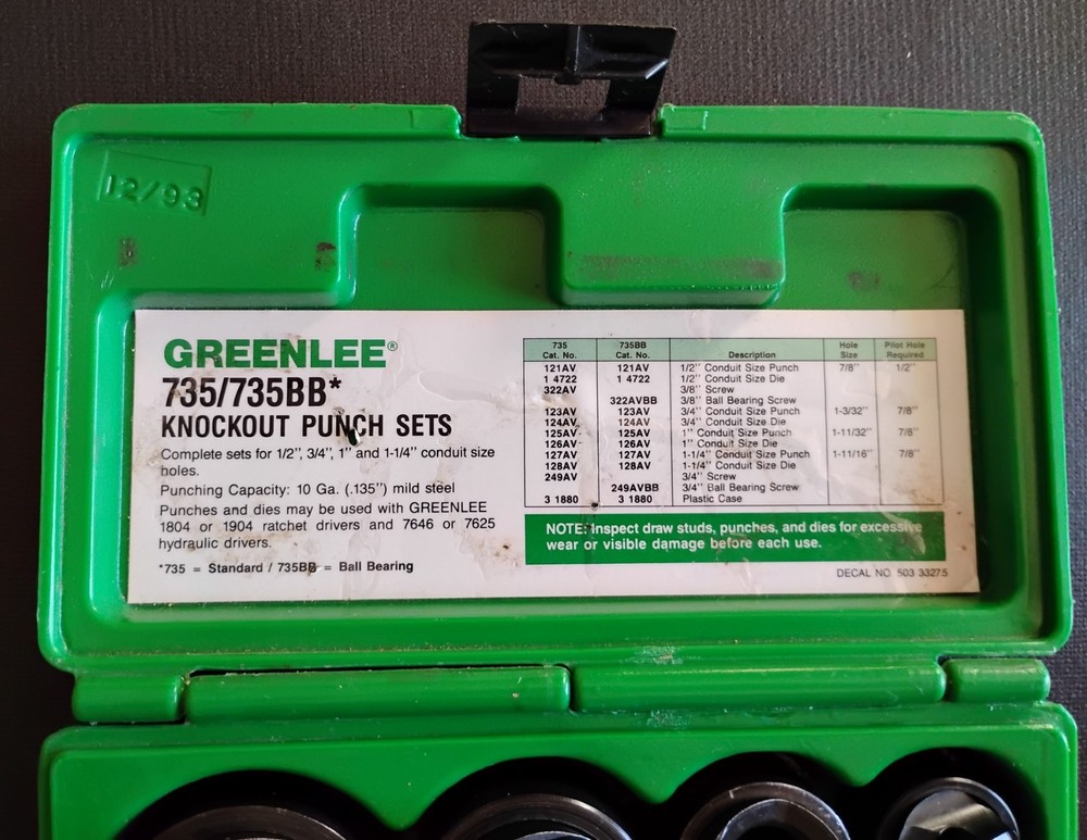 Greenlee 735BB Knockout Punch Set
