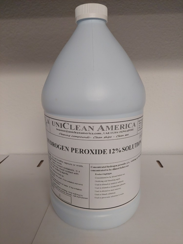 HYDROGEN PEROXIDE 12% SOLUTION - 4X POWER CONCENTRATION - MADE IN USA