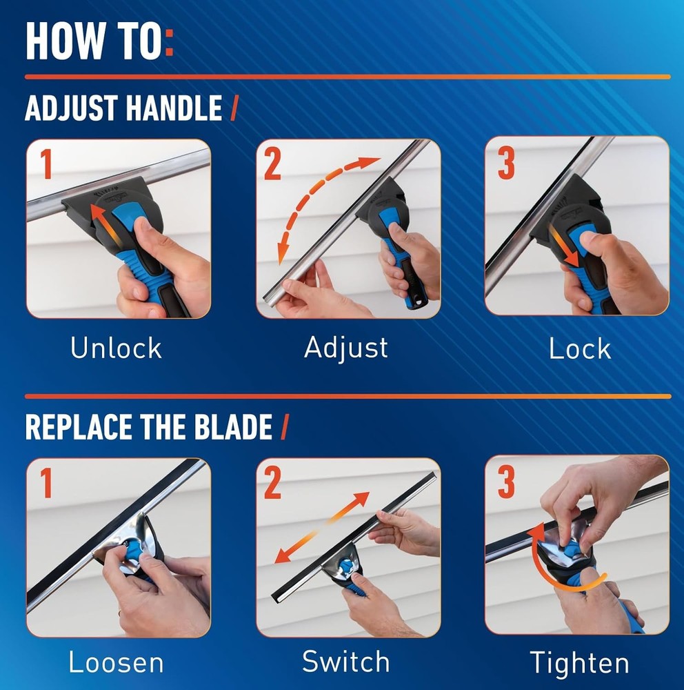 Professional Unger 18 in. Swivel Window Squeegee