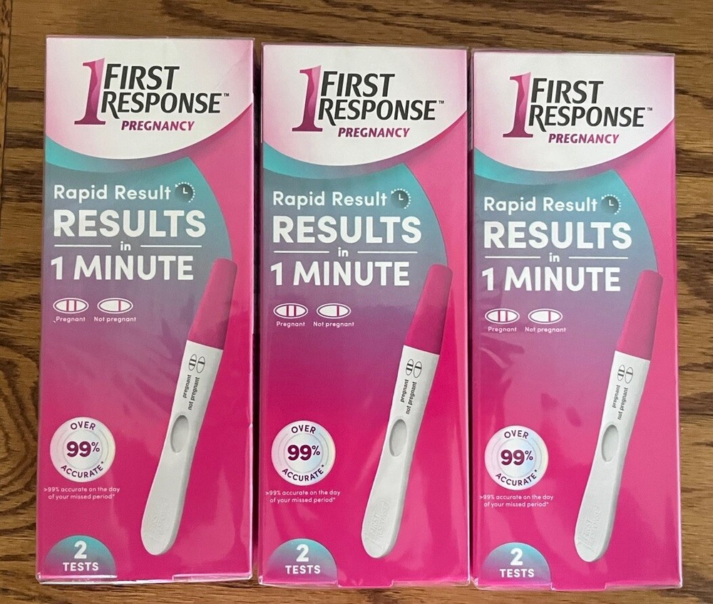 3 Pack FIRST RESPONSE Rapid Result Pregnancy Test 2 Each - Sealed EXP 2026