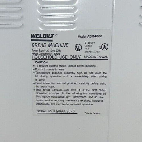 Mount for Heating Element in Welbilt Bread Machine Model ABM4000 only