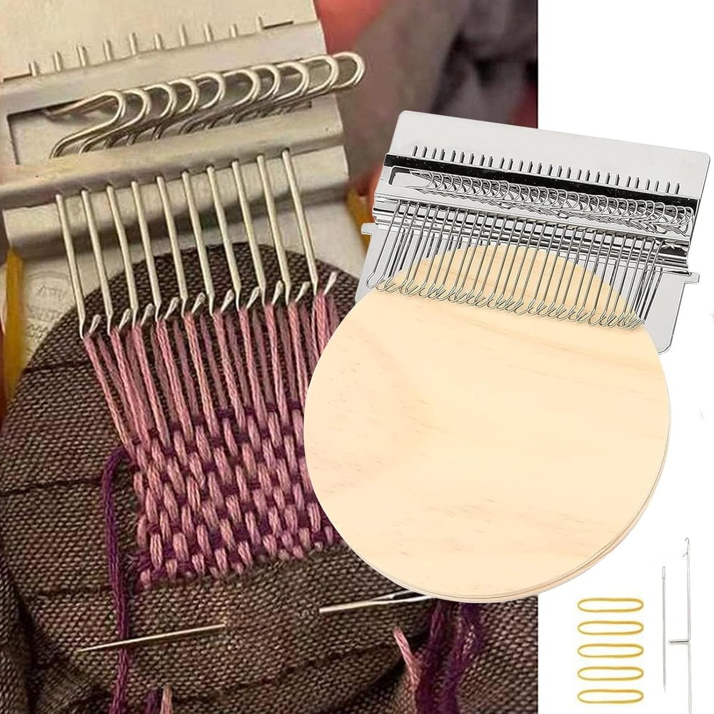 Darning Loom Kit with 28 Hooks for Quick Repairs