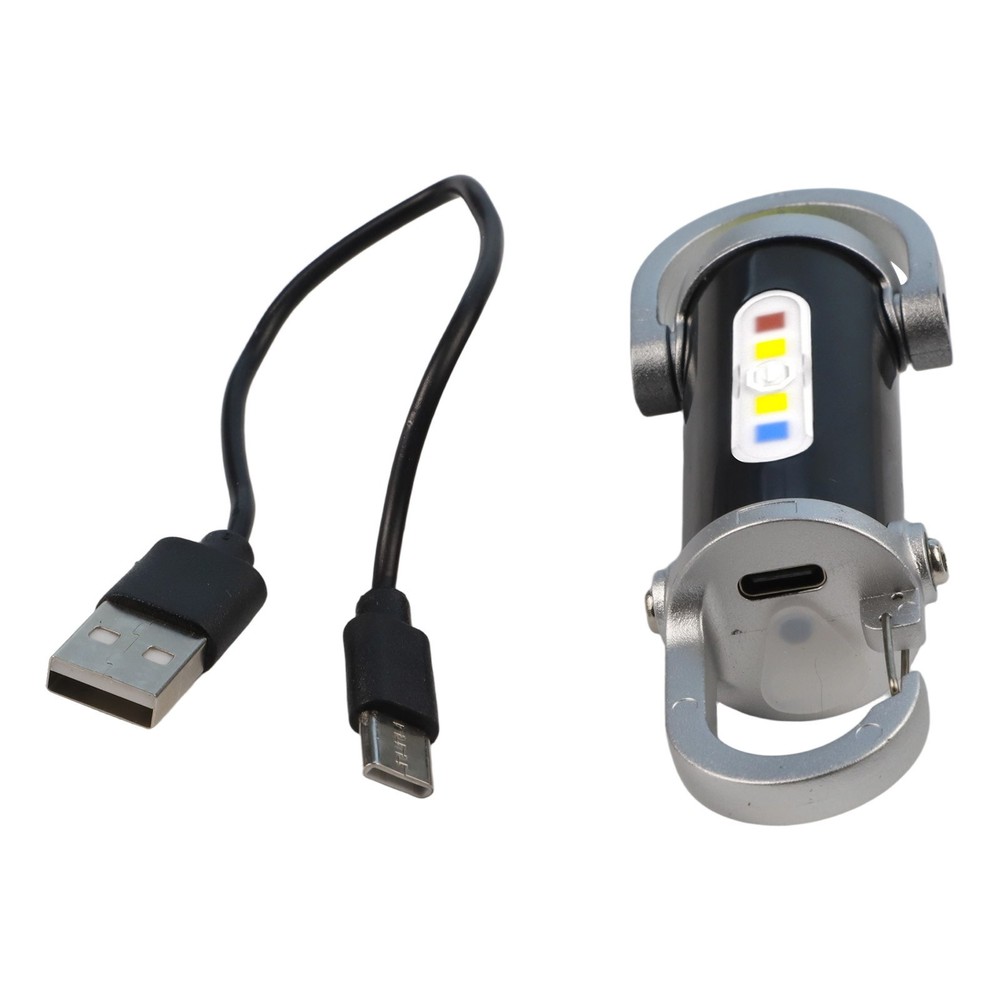 Portable Keychain Flashlight with Waterproof Features and USB Charging