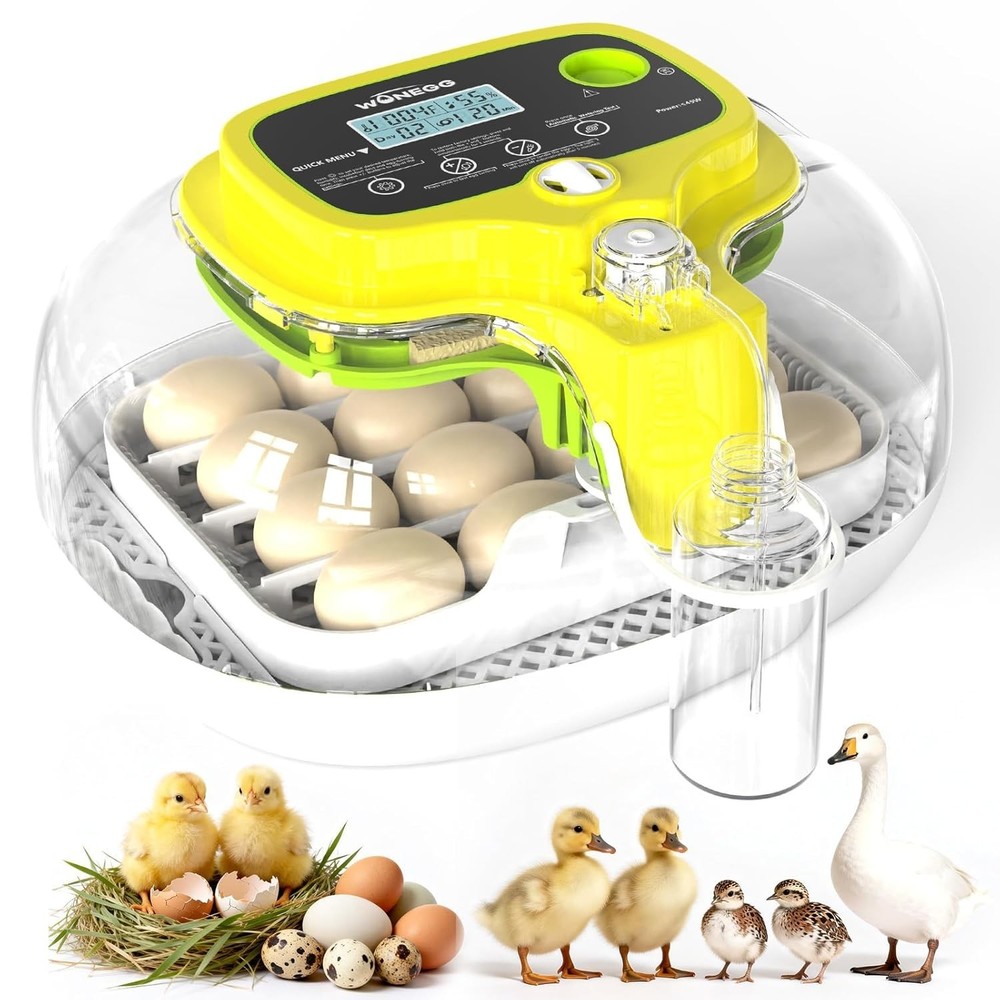 16 Egg Incubator with Automatic Turn, Digital Temp & Humidity Control & Candler