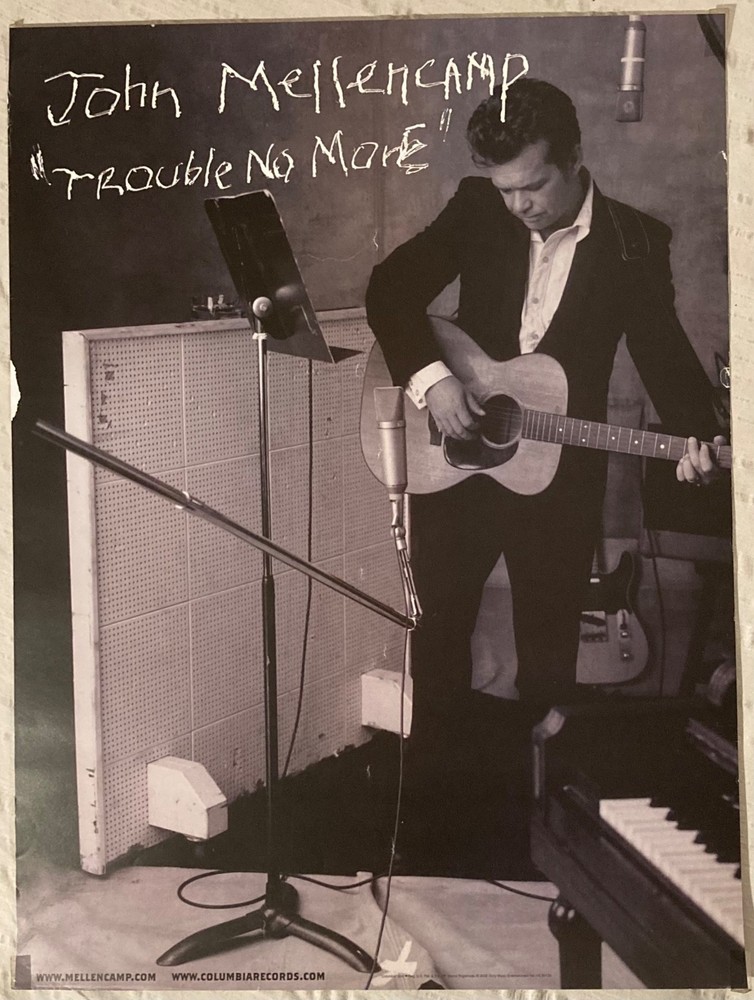 John  Mellencamp Two-Sided 2003 Promo Poster Trouble No More E