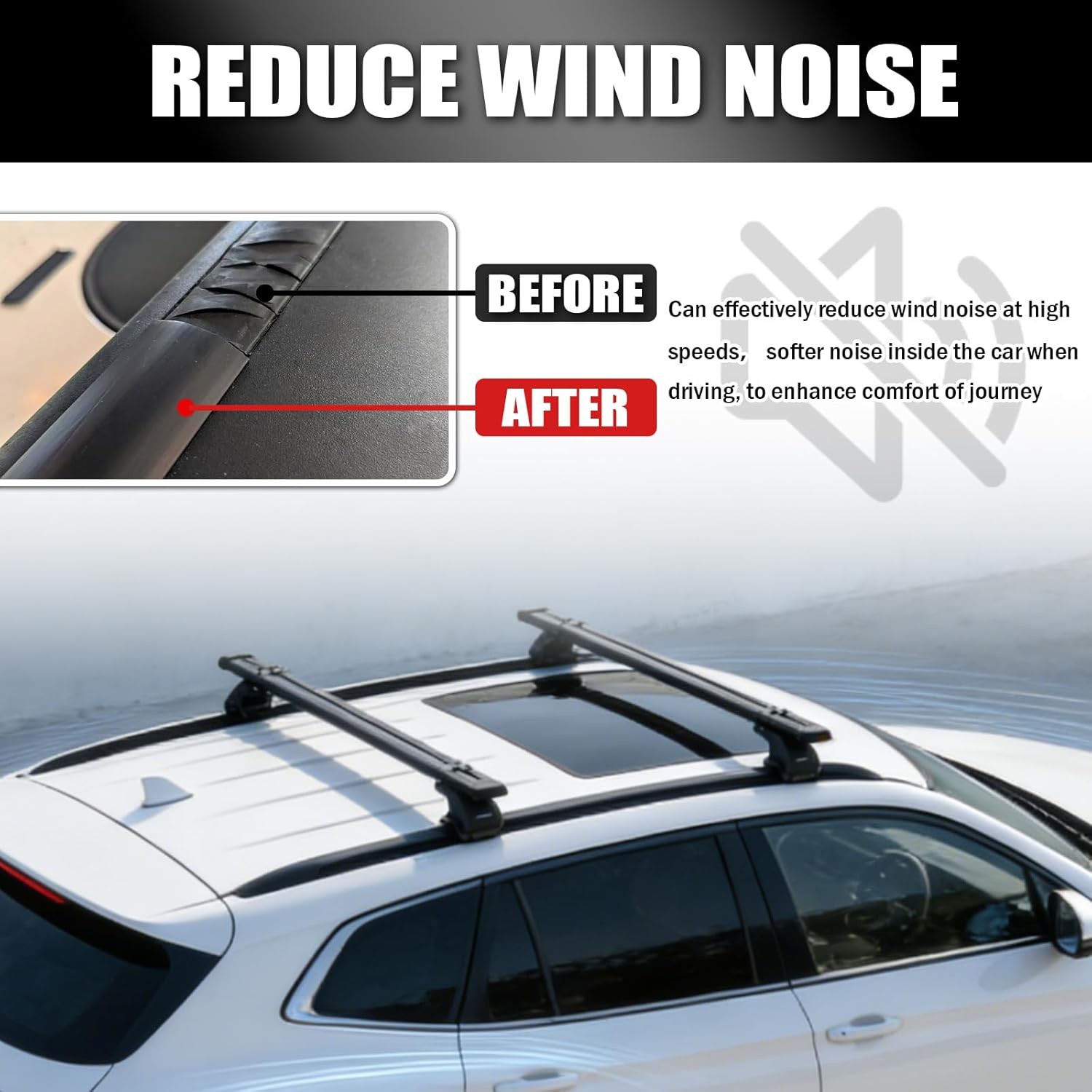 10Ft Rubber Strip for THULE WingBar Aeroblade VW Volvo Car Roof Rack Crossbar