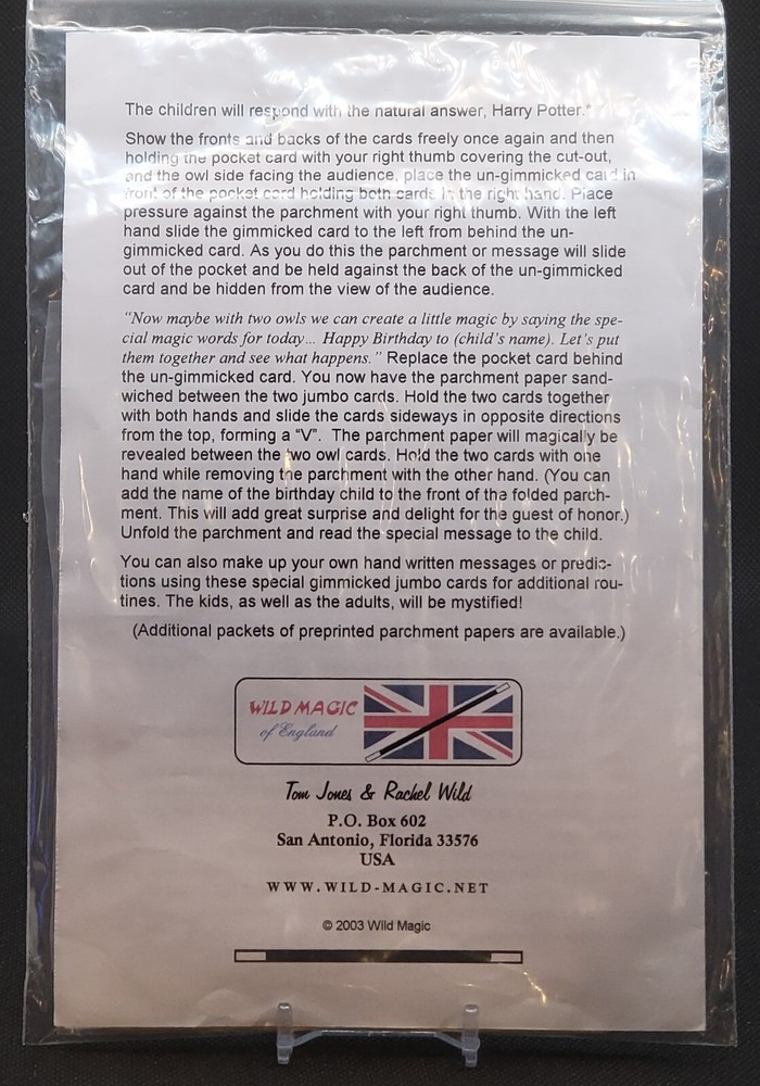 Owl Magic - Wild Magic - OOP