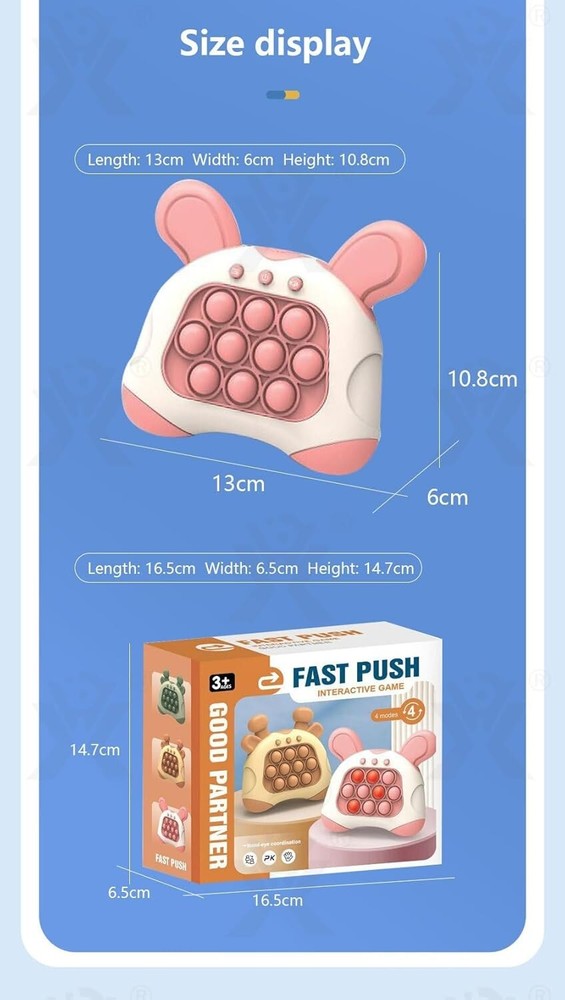 Fast Push Interactive Game – 4 Modes for Hand-Eye Coordination 2-pack