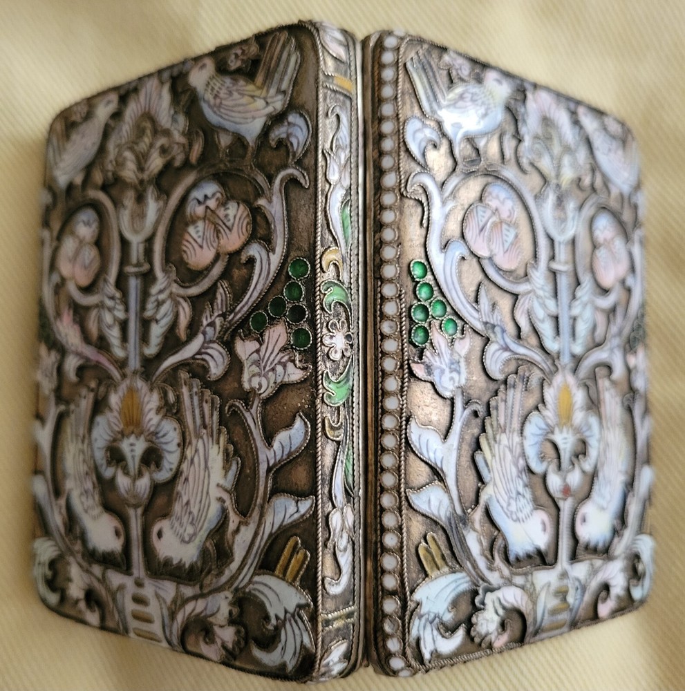 Imperial Russian Enameled 84 Silver Cigarette Case