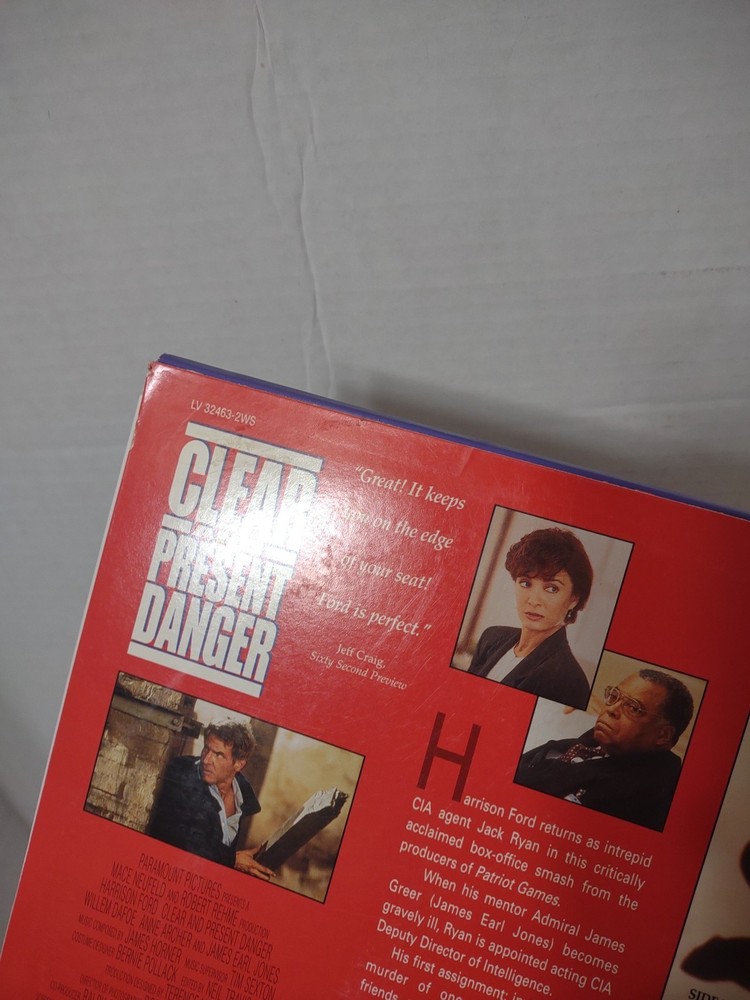 Clear and Present Danger (Laserdisc, 1995, Widescreen Edition) Harrison Ford