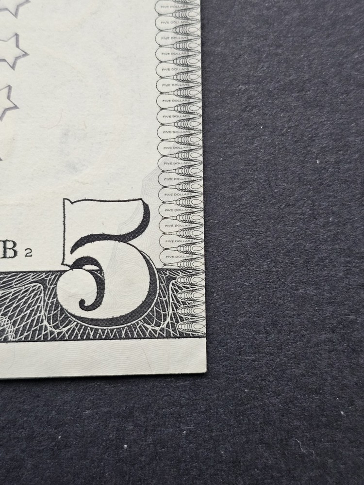 Star Note Miscut Five Dollar Bill 2021 5$