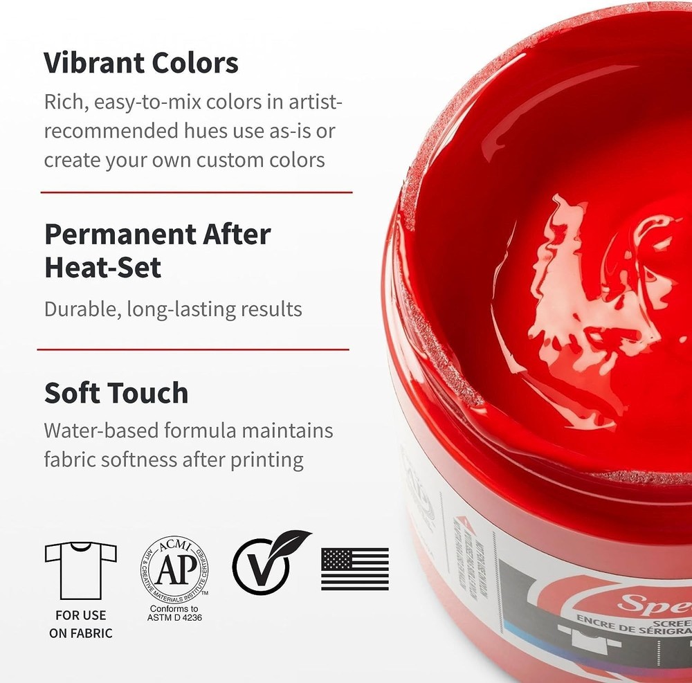 Speedball Fabric Screen Printing Ink Starter Set
