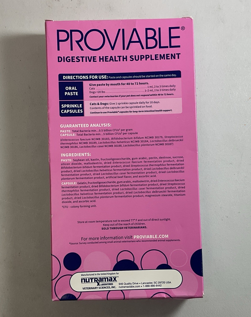Nutramax Proviable Diarrhea Support Kit