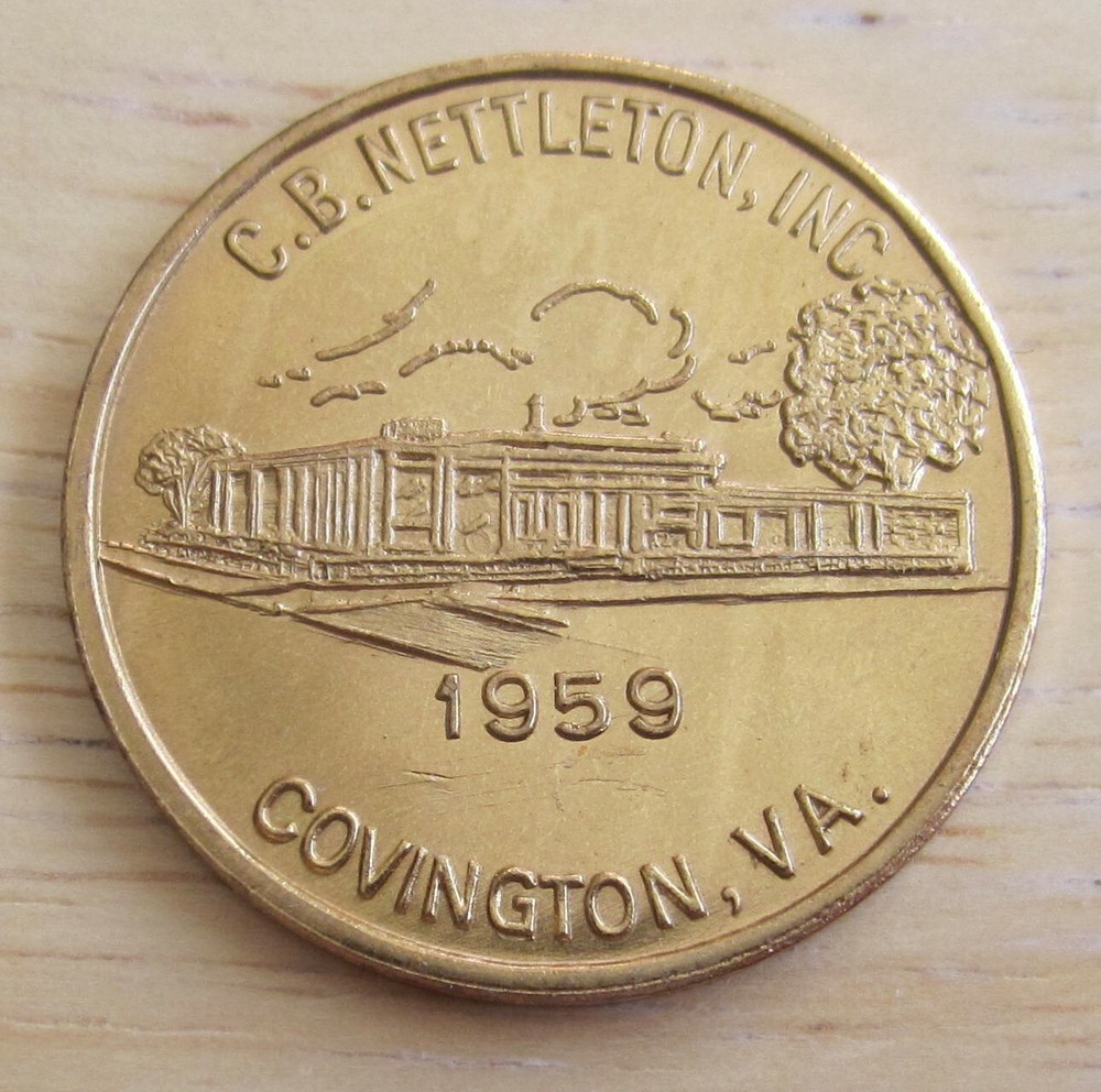 1959 C.B. Nettleton, Inc. Covington, VA. Medal