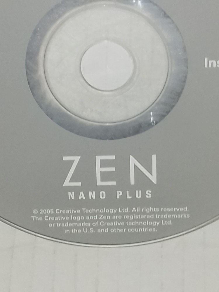 Creative Zen Nano Plus Installation CD