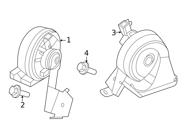 Genuine Ford Low Note Horn M2DZ-13832-A