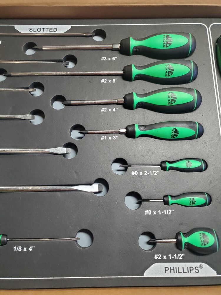 Mac Tools Macsimizer 20pc Screwdriver Set Neon Green New SDRBM20FNG