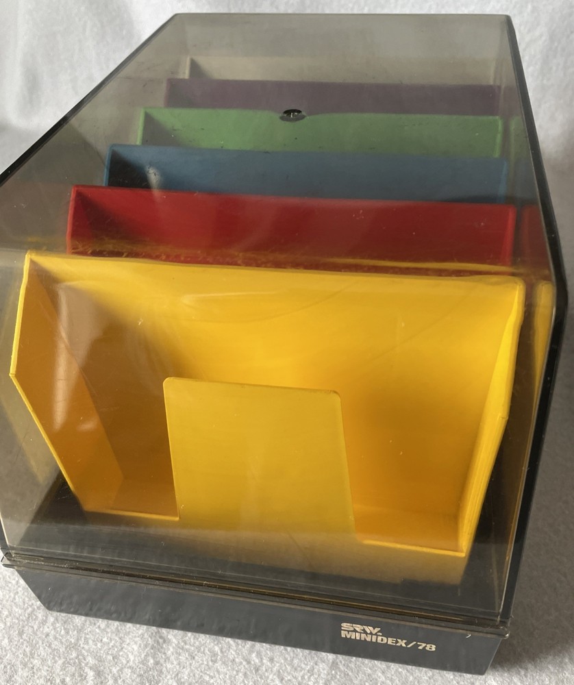 Minidex/78 SRW Computer Components 5.25 Floppy Disc Case Multi Color Sleeves