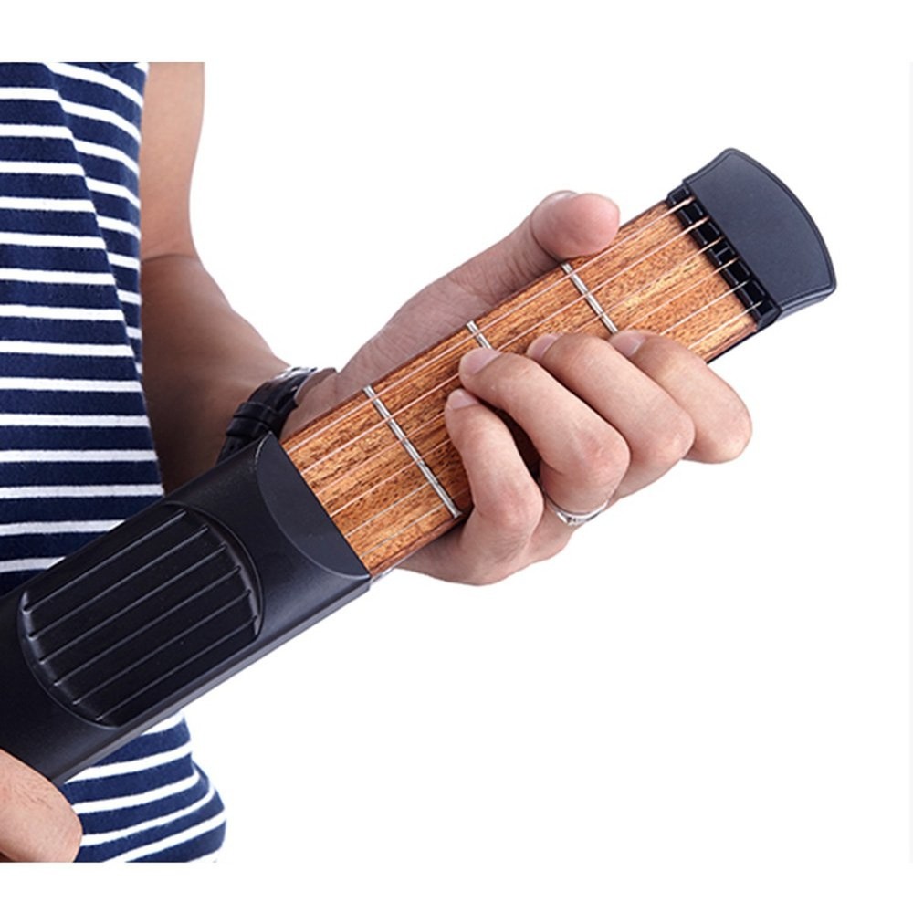PocketStrings Guitar Practice Tool (Black, 6-Fret)