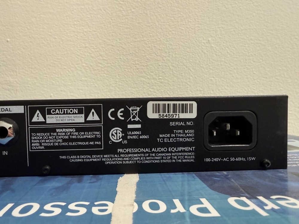TC Electronic M350 Dual Engine Effects Processor Rack Mount w/ Power Cord WORKS