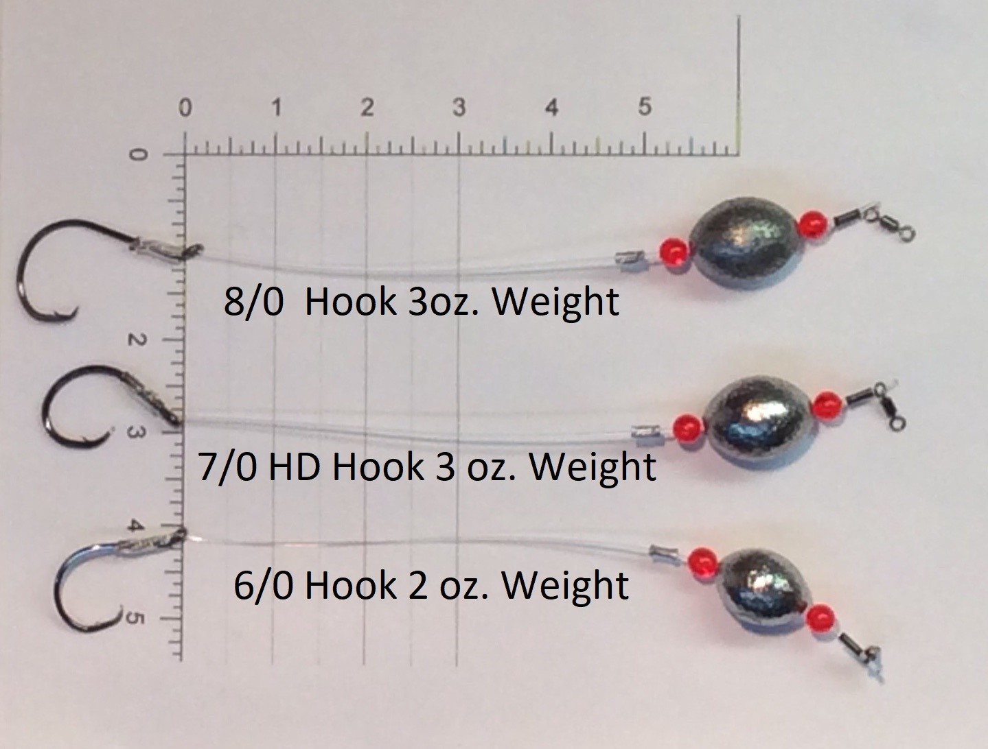 Carolina Drum Rig Red Fish Lupton Rigs Catfish 1-6oz. 1/0-9/0 Circle Hook