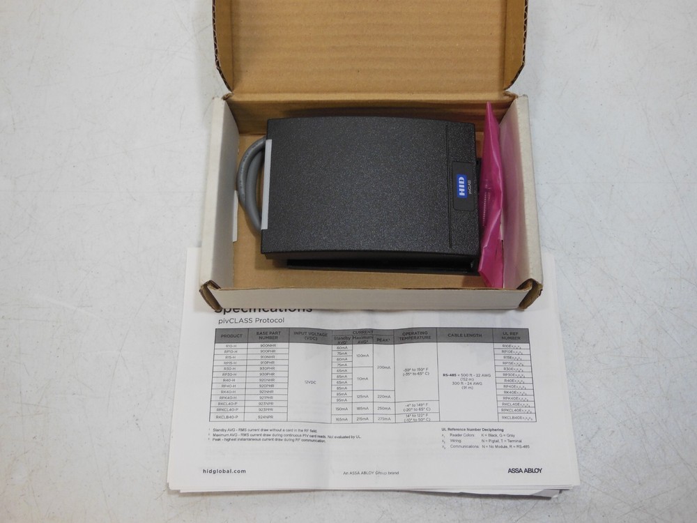 HID RP40-H pivCLASS Wall Switch Reader 920PHPNEK0032U - New