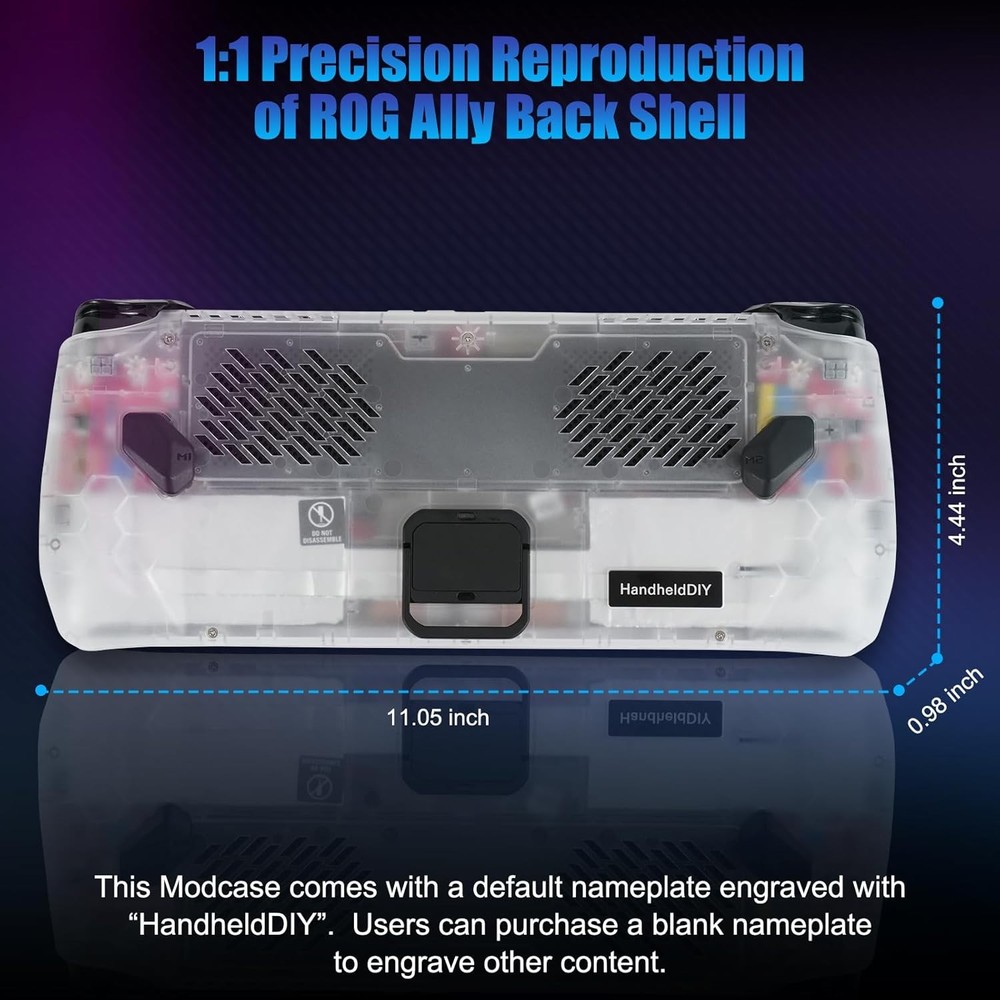 Cooling Modcase for ROG Ally, Ally Back Plate Accessories, Translucent