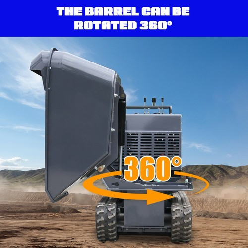 Rotation Dump Truck with B&S Engine Tracked Dumper Hydraulic Tipping Loader