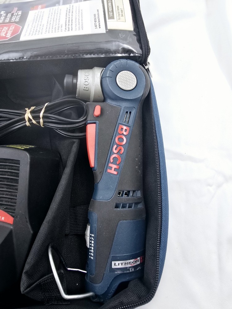 Bosch PS10 10.8V Adjustable Angle Drill Kit 2 Batteries, Charger, Case