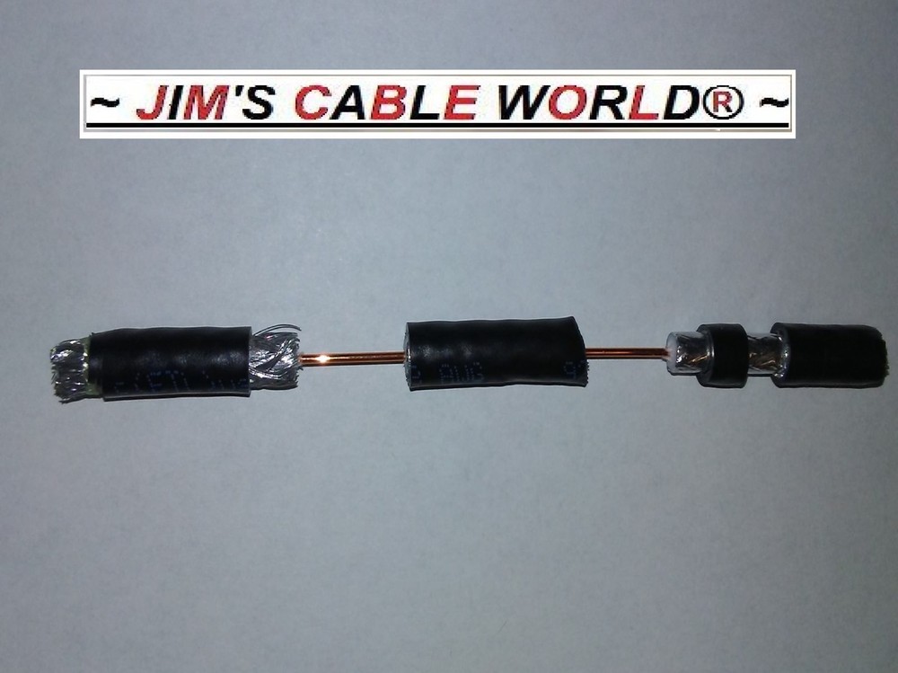 1' Ft JIMS CABLE WORLD Coaxial Cable Plus 2 Way Commscope Digital Cable Splitter