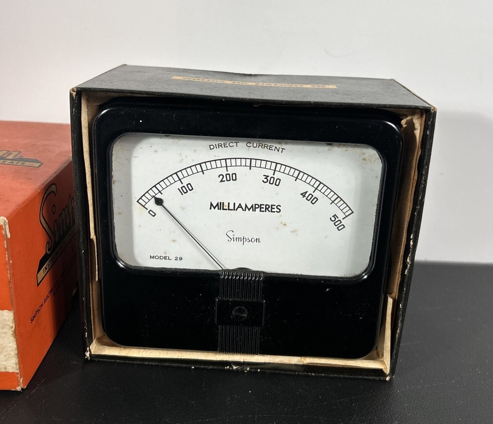Simpson Model 29 0-500 Direct Current Milliamperes