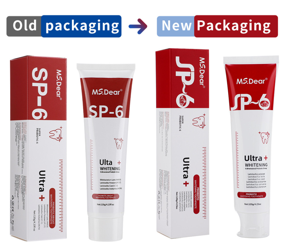 2PCS SP-6 Probiotic Toothpaste,Sp-6 Toothpaste Whitening Quick White Toothpaste