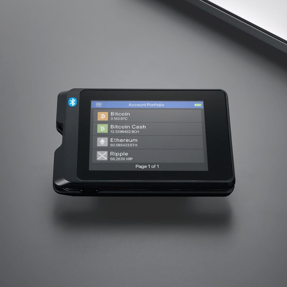 Intuitive Touchscreen Wallet - Bluetooth Crypto-